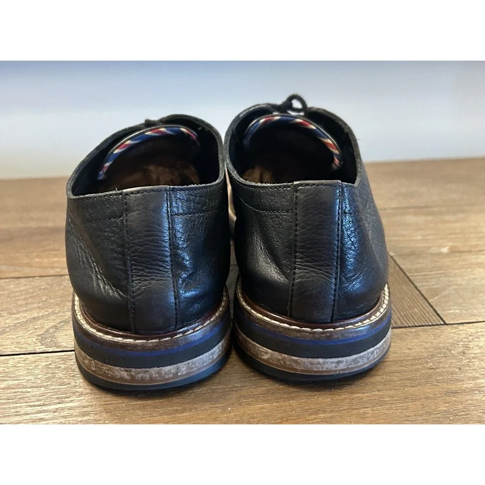 Bostonian‎ Derby Shoes Mens 9.5 Black Commonwealth Leather Plain Toe Comfort